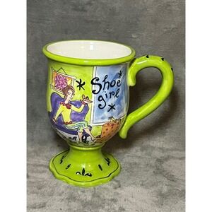 Jennifer Brinley Shoe Girl Mug Certified International Fashion Pedestal Cup